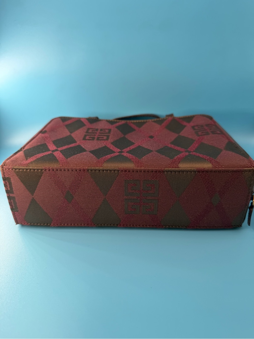 Givenchy Argyle Print Mini Travel Bag Handbag Accessories Toiletry Vintage - Picture 5 of 10